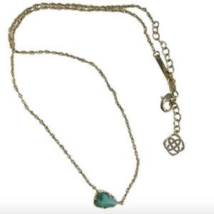 Kendra Scott small turquoise and gold pendant